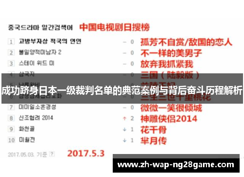 成功跻身日本一级裁判名单的典范案例与背后奋斗历程解析