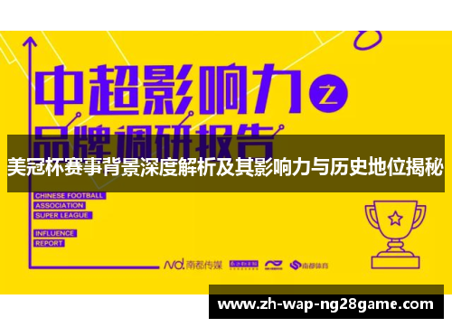美冠杯赛事背景深度解析及其影响力与历史地位揭秘