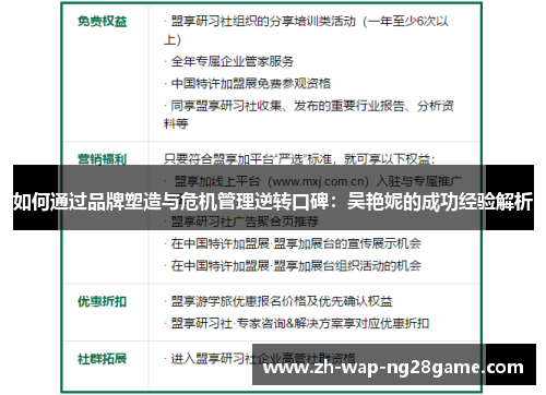 如何通过品牌塑造与危机管理逆转口碑：吴艳妮的成功经验解析